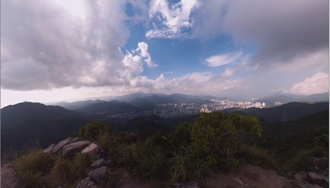 Foto 360 grados esféricos de la Roca del León en Hong Kong