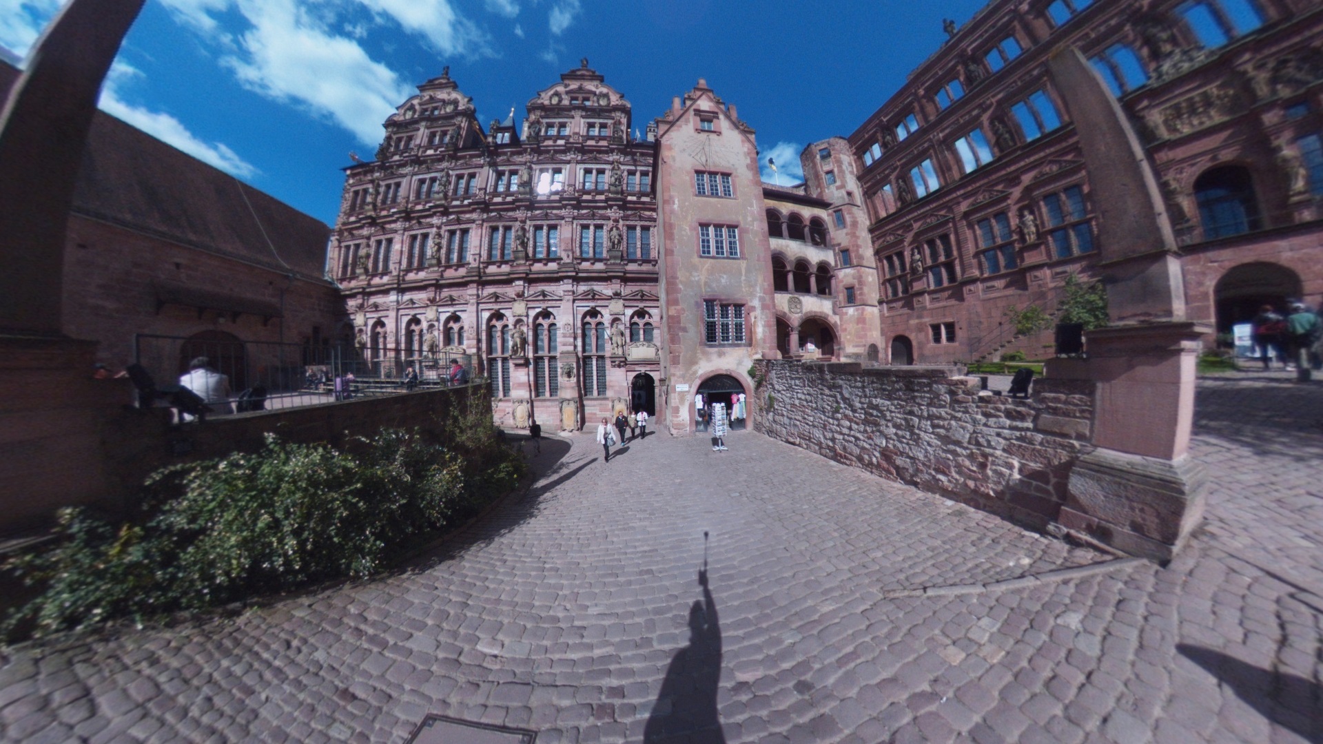 Fotos 360 Fachada Friedrich del Castillo de #Heidelberg (II). #VidePan por #Frankfurt