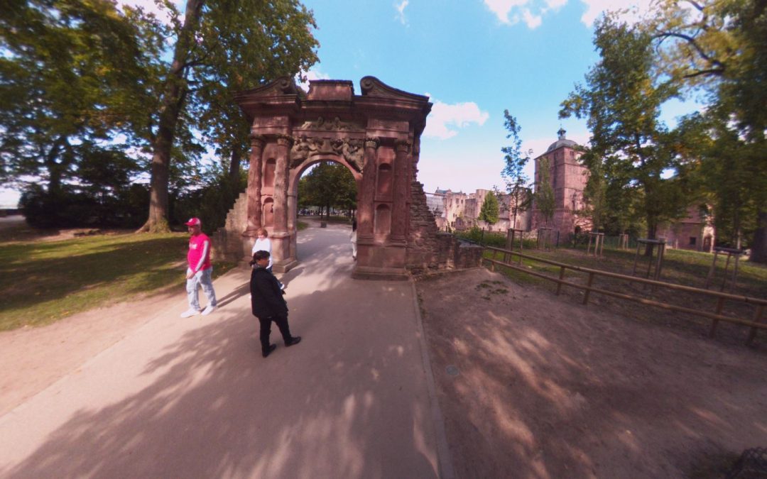 Fotos 360 Puerta de Elisabeth del castillo de #Heidelberg. #VidePan por #Frankfurt