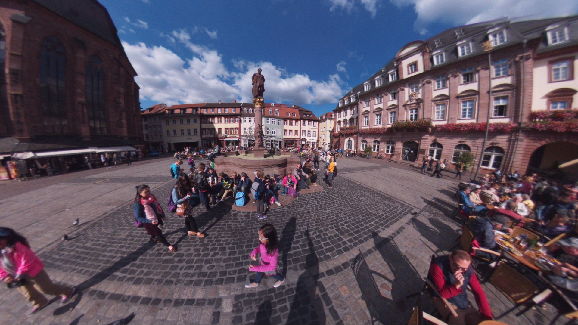Fotos 360 Fuente de Hércules de #Heidelberg. #VidePan por #Frankfurt