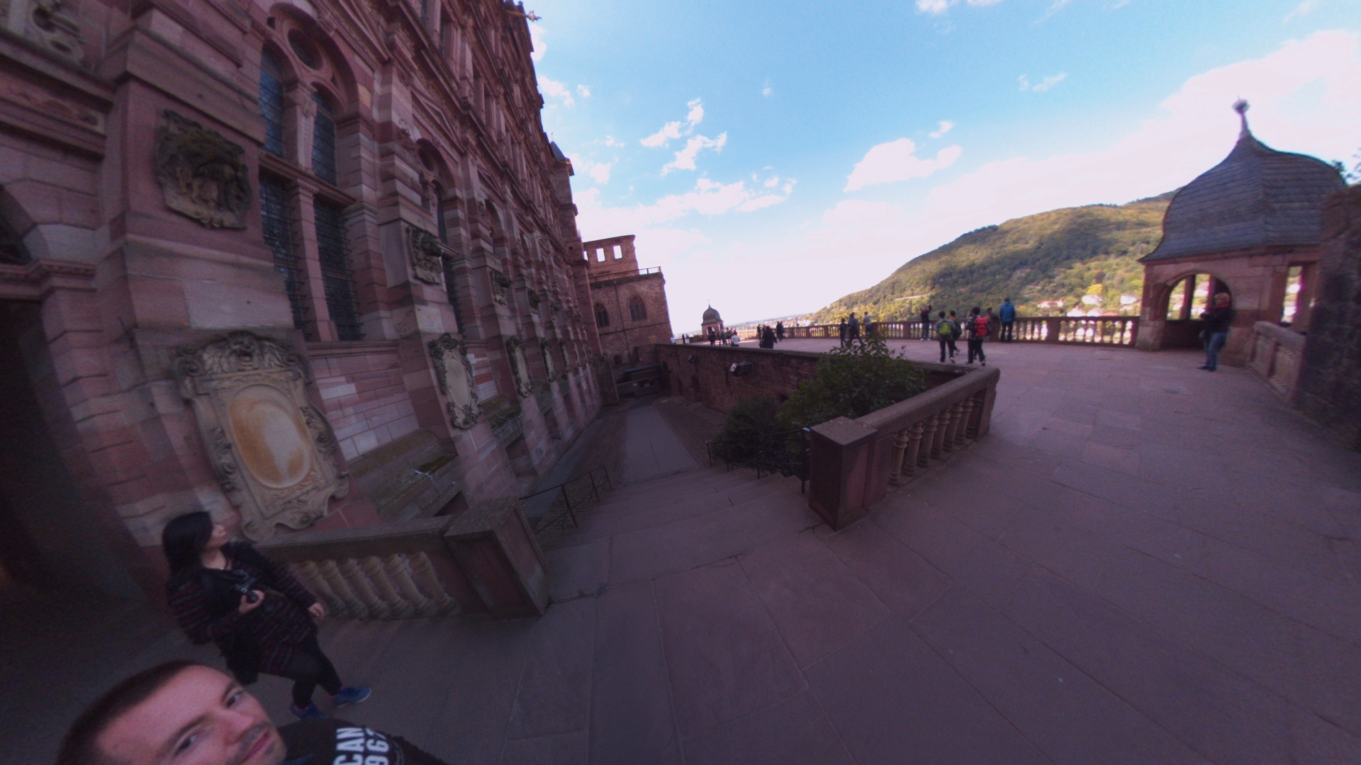 Fotos 360 La Gran Terraza del Castillo de #Heidelberg. #VidePan por #Frankfurt