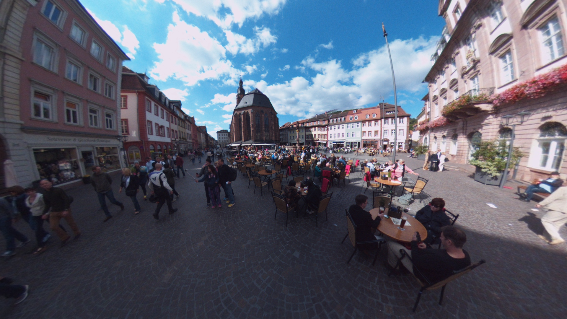 Fotos 360 Plaza del Mercado de #Heidelberg. #VidePan por #Frankfurt