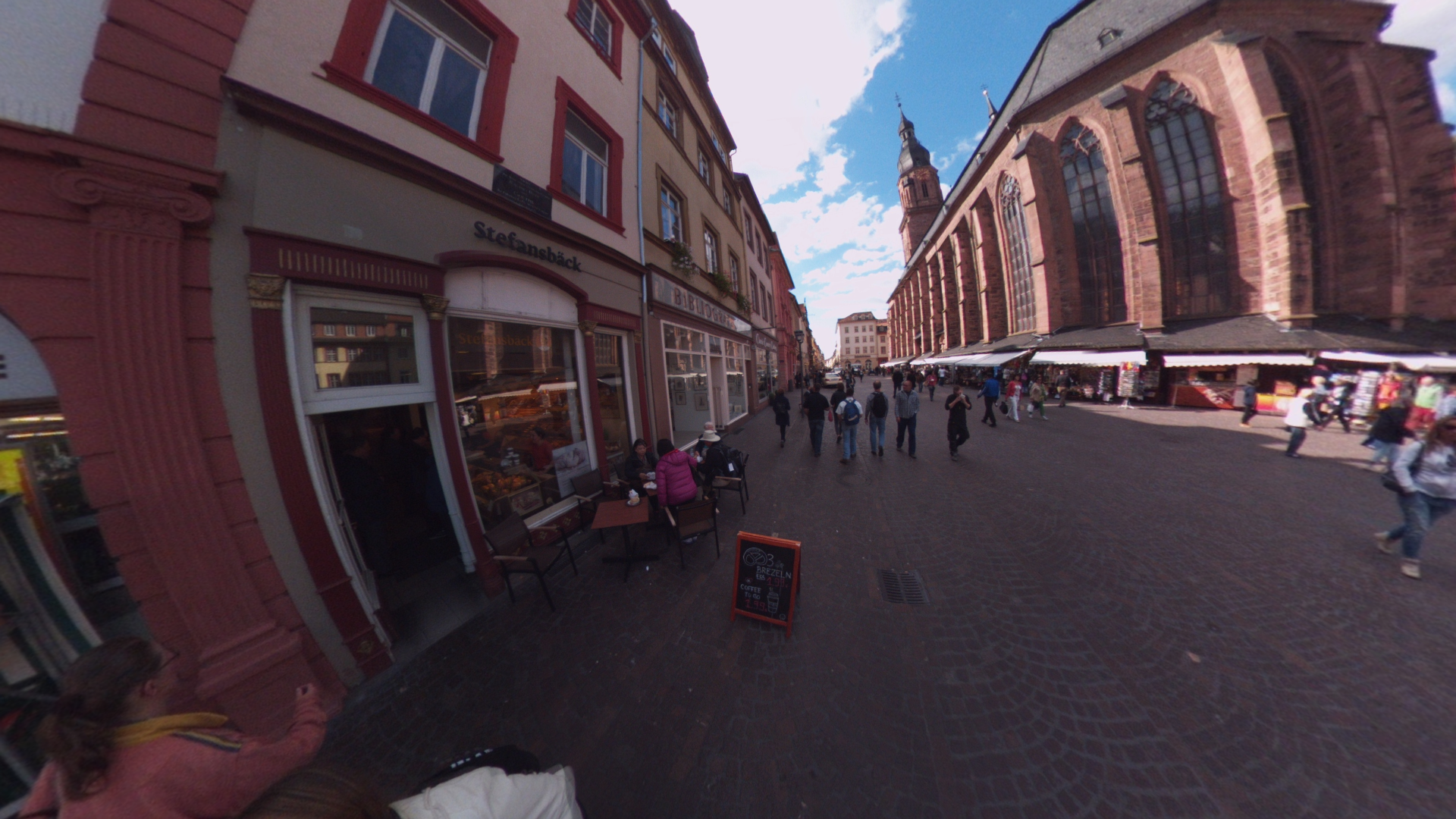 Fotos 360 Tiendas de la Plaza del Mercado de #Heidelberg. #VidePan por #Frankfurt