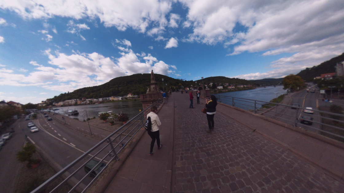 Fotos 360 Puente de Carlos Teodoro de #Heidelberg. #VidePan por #Frankfurt