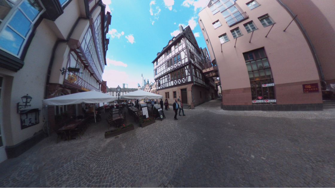 Fotos 360 Entrada al Römer de Frankfurt. #VidePan por #Frankfurt