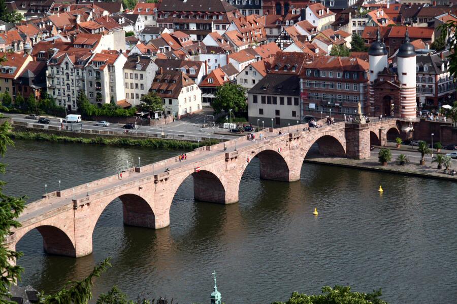Fotos 360 desde los miradores del puente viejo de #Heidelberg. #VidePan por #Frankfurt