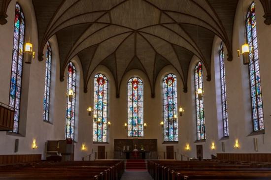 Fotos 360 Interior de la Iglesia de Santa Catalina de Frankfurt. #VidePan por #Frankfurt
