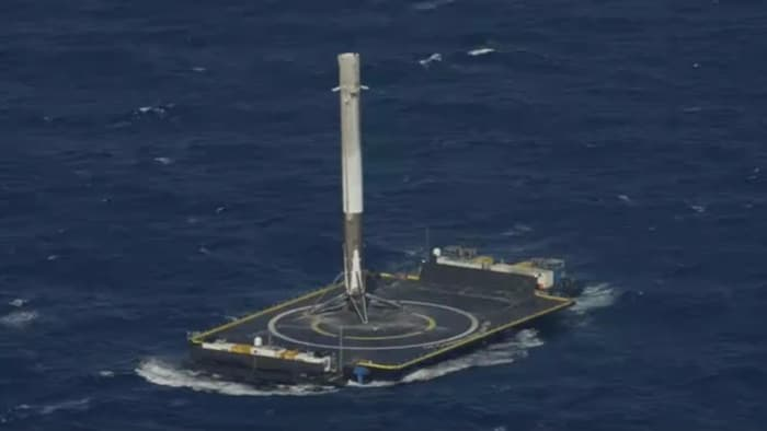 Vídeo 360 Falcon 9 aterrizando con éxito
