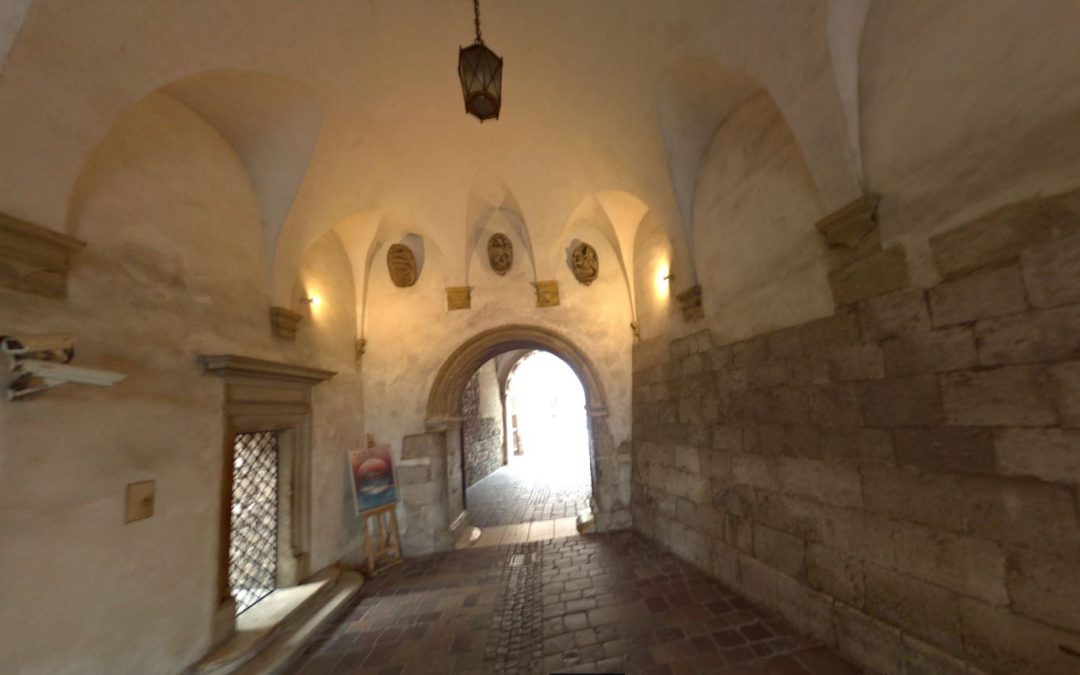 Foto 360 Entrada al Palacio Real del Castillo de Wawel. VidePan en Polonia