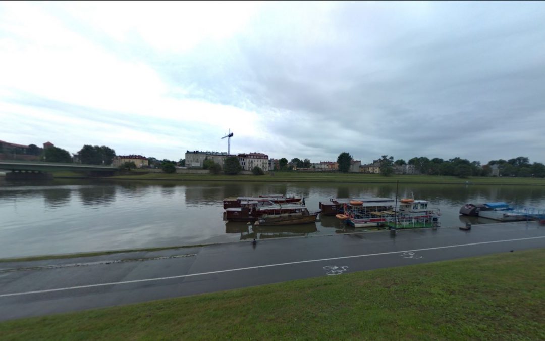 Foto 360 Río Vistula a su paso por Cracovia. VidePan en Polonia