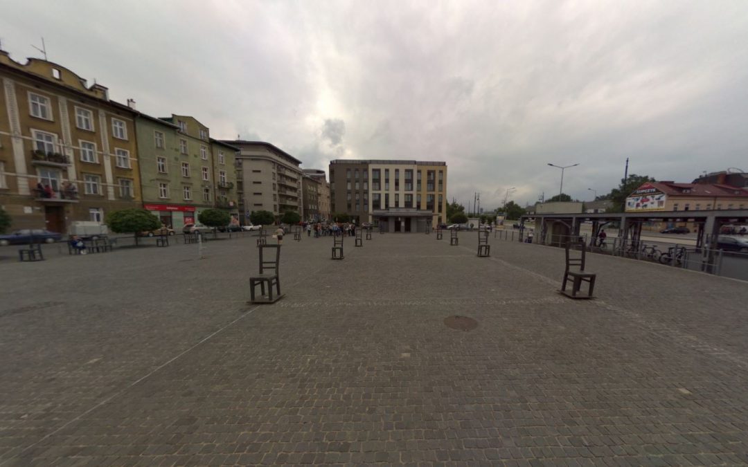 Foto 360 Plaza de los Heroes del Ghetto, Cracovia. VidePan en Polonia