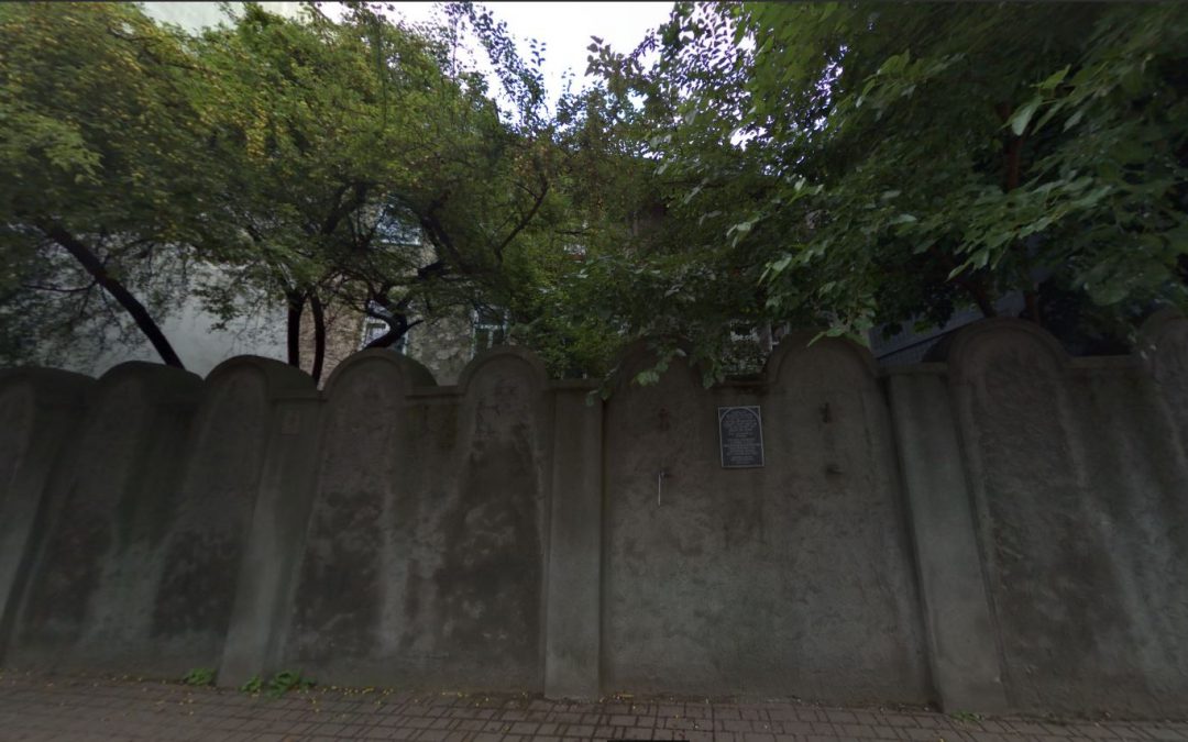 Foto 360 Fragmento del muro judío de Cracovia. VidePan en Polonia