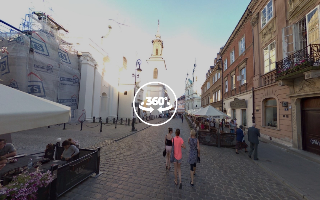 Foto 360 Calle Freta de Varsovia. VidePan en Polonia