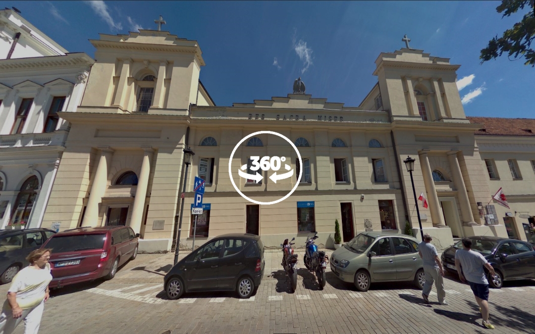 Foto 360 Edificio de la Res Sacra Miser de Varsovia. VidePan en Polonia