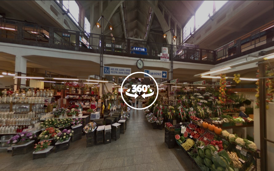 Foto 360 Hall del Hala Targowa de Wroclaw(Breslavia). VidePan en Polonia