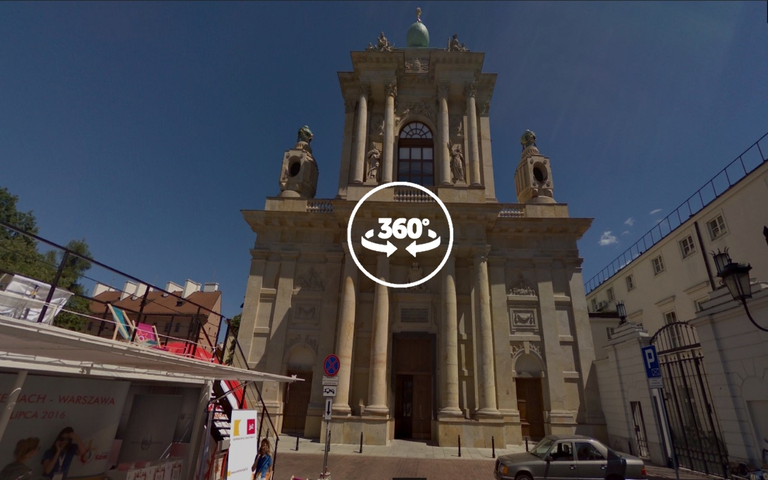 Foto 360 Iglesia de las carmelitas de Varsovia. VidePan en Polonia