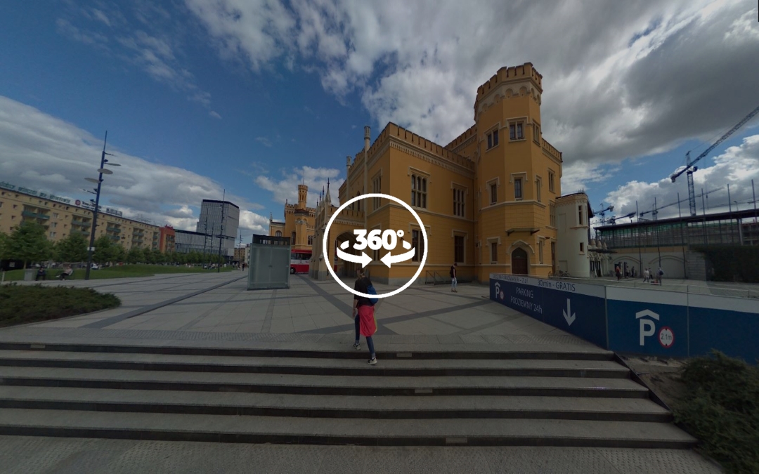 Foto 360 Segunda foto de la Estación Central de Trenes de Wroclaw(Breslavia).VidePan en Polonia