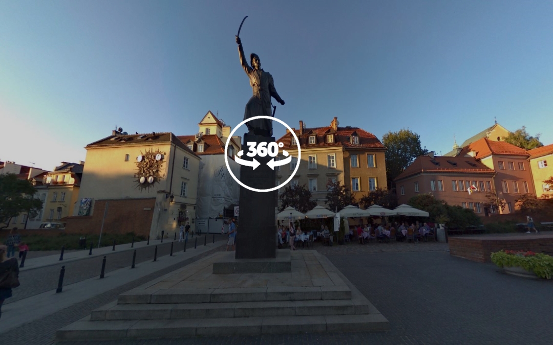 Foto 360 Monumento a Jan Kiliński de Varsovia. VidePan en Polonia