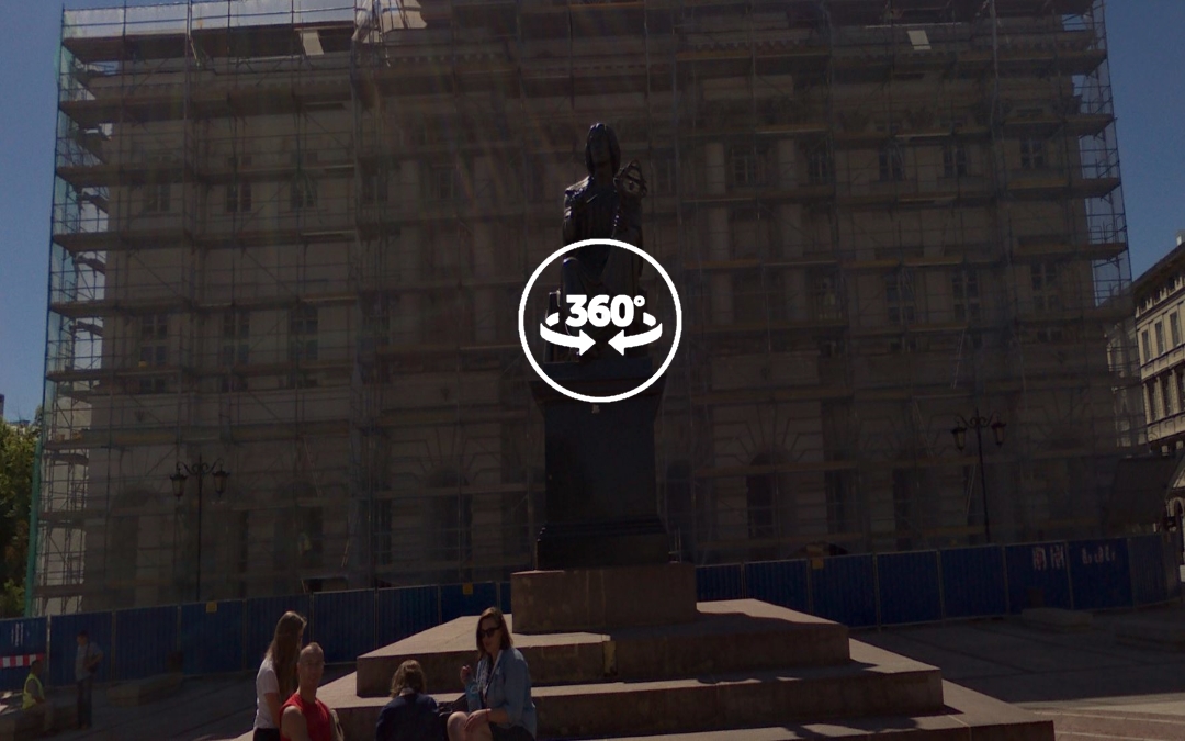 Foto 360 Monumento a Nicolás Copérnico de Varsovia.VidePan en Polonia