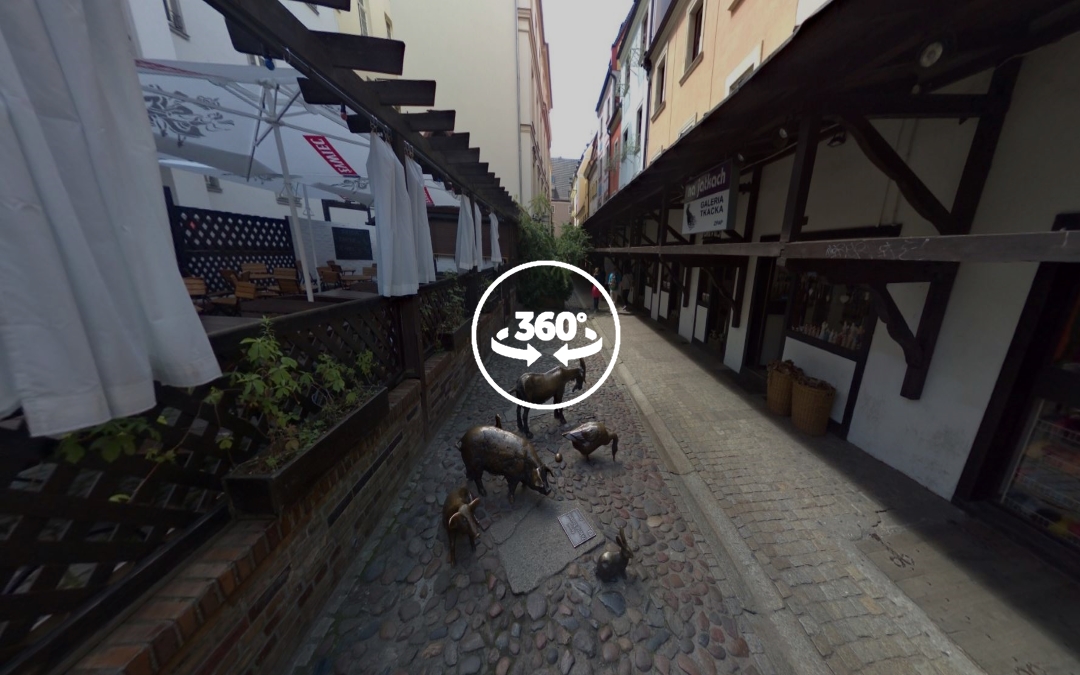 Foto 360 Monumento a la masacre de los animales de Wroclaw(Breslavia).VidePan en Polonia