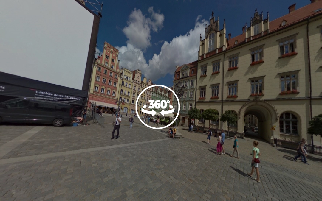 Foto 360 Plaza del Mercado (Rynek) de Wroclaw(Breslavia).VidePan en Polonia