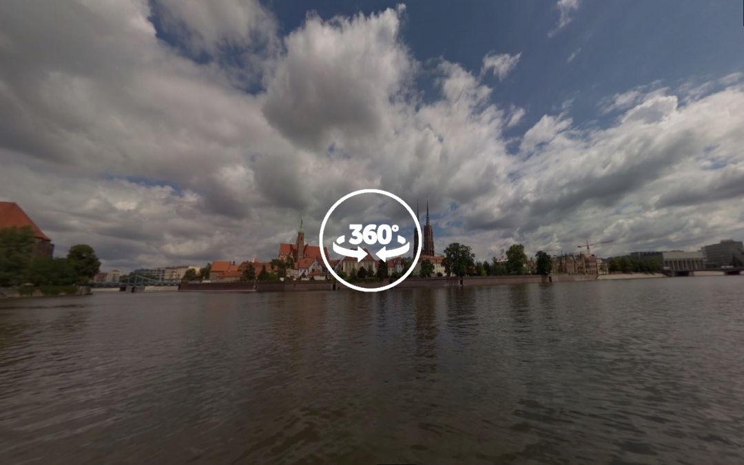 Foto 360 Río Óder de Wroclaw (Breslavia). VidePan en Polonia