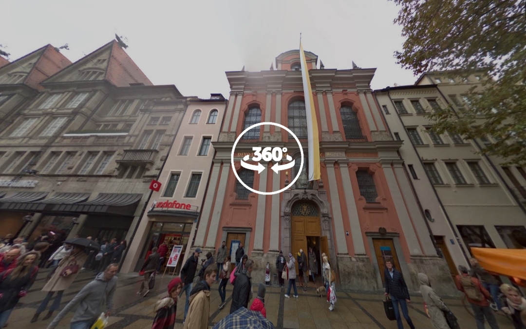 Foto 360 Bürgersaal kirche de Múnich. VidePan en Múnich