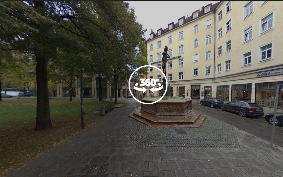 Foto 360 Fortunabrunnen de Munich. VidePan en Múnich