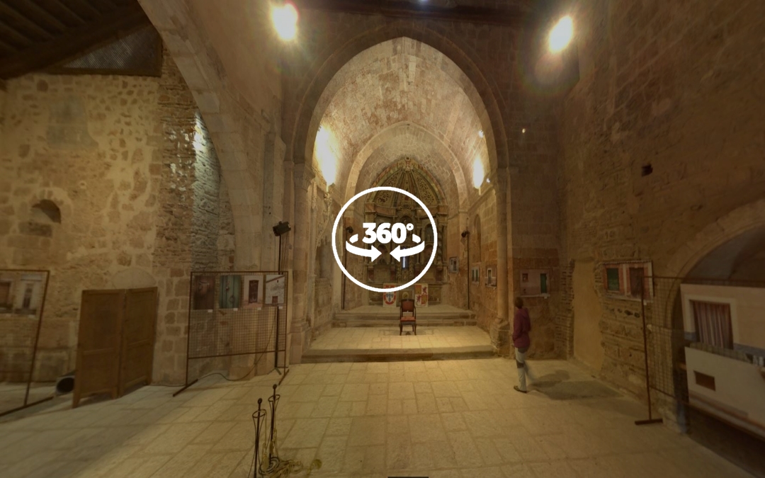 Foto 360 Interior de Iglesia de San Miguel de Ayllon. VidePan en Segovia