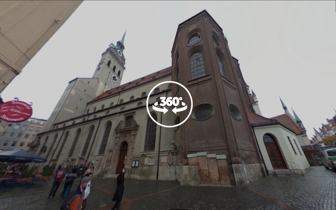 Foto 360 Iglesia de San Pedro (Peterskirche) de Múnich. VidePan en Múnich