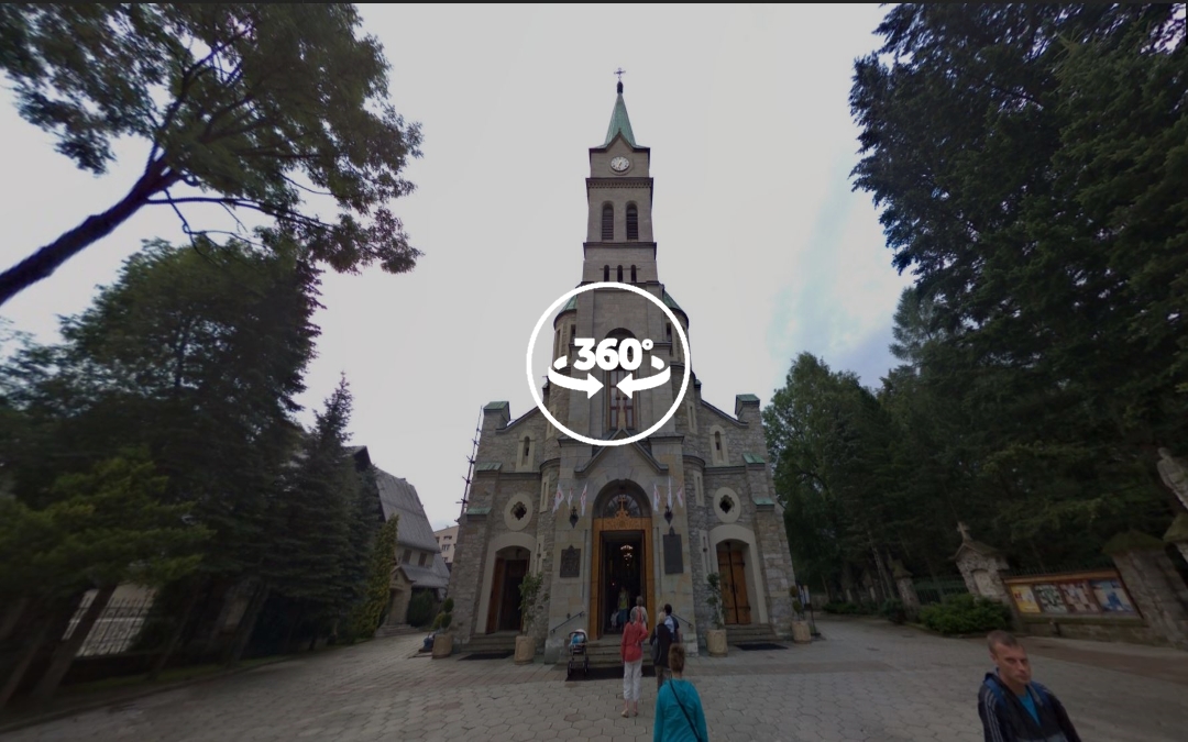 Foto 360 Iglesia de la Sagrada Familia de Zakopane. VidePan en Polonia