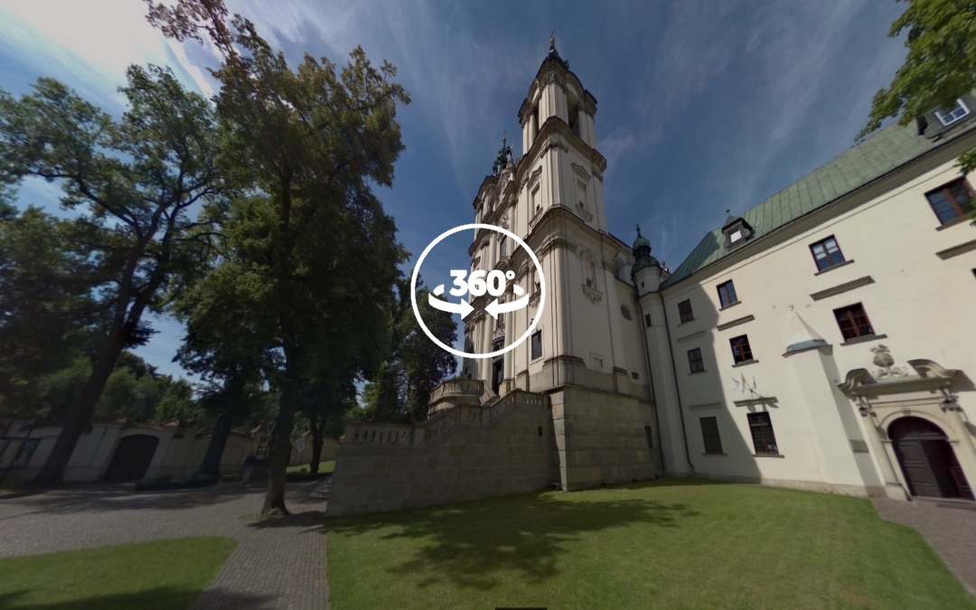 Foto 360 Iglesia sobre la roca de Cracovia. VidePan en Polonia