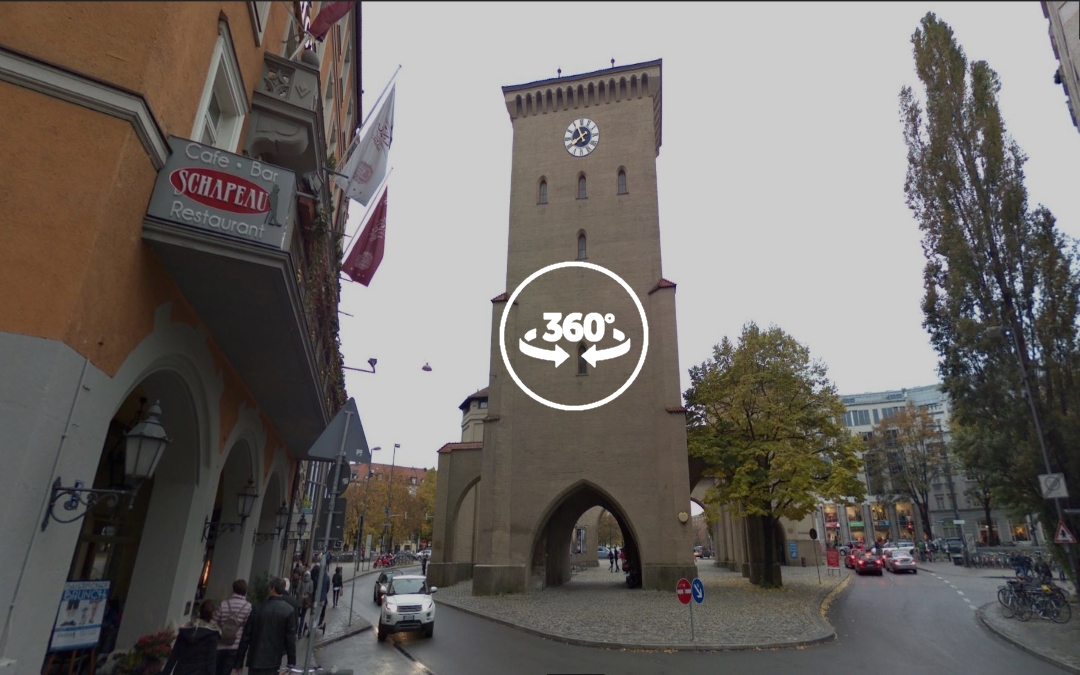 Foto 360 Isartor de Múnich. VidePan en Múnich