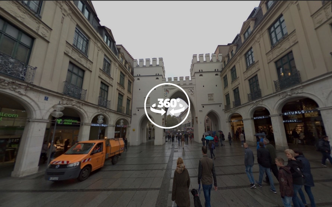 Foto 360 Karlstor de Múnich. VidePan en Múnich