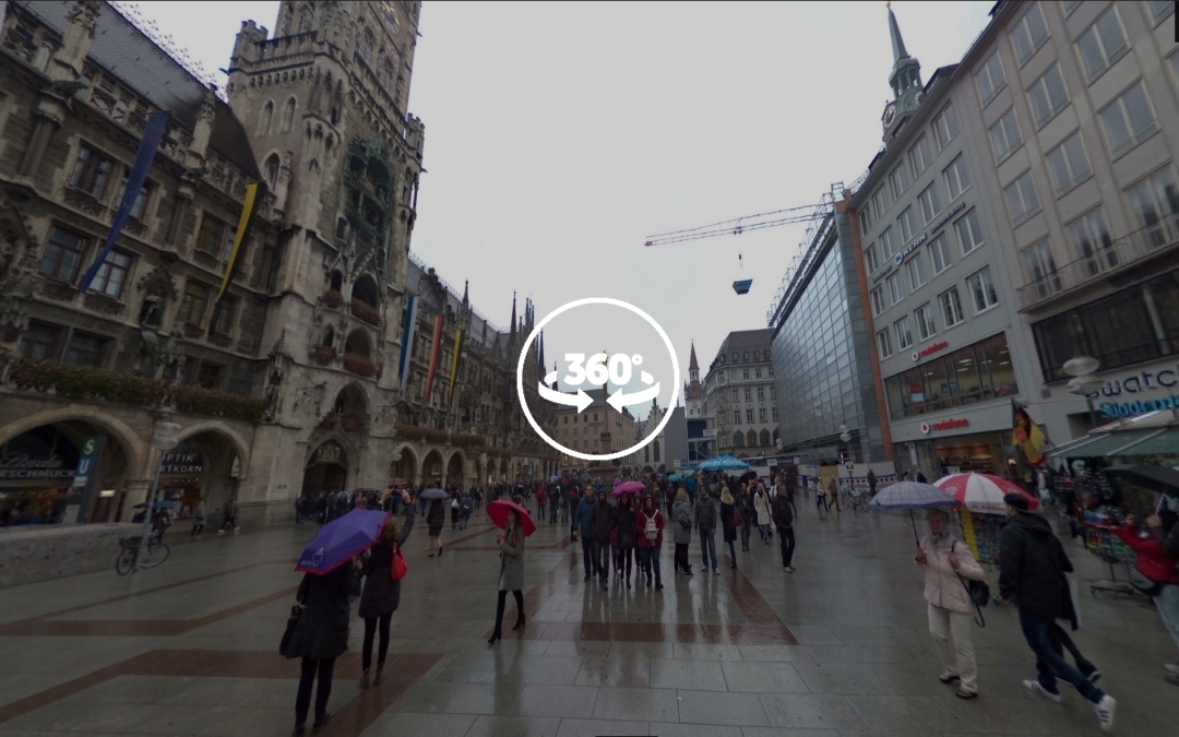 Foto 360 Marienplatz de Múnich. VidePan en Múnich