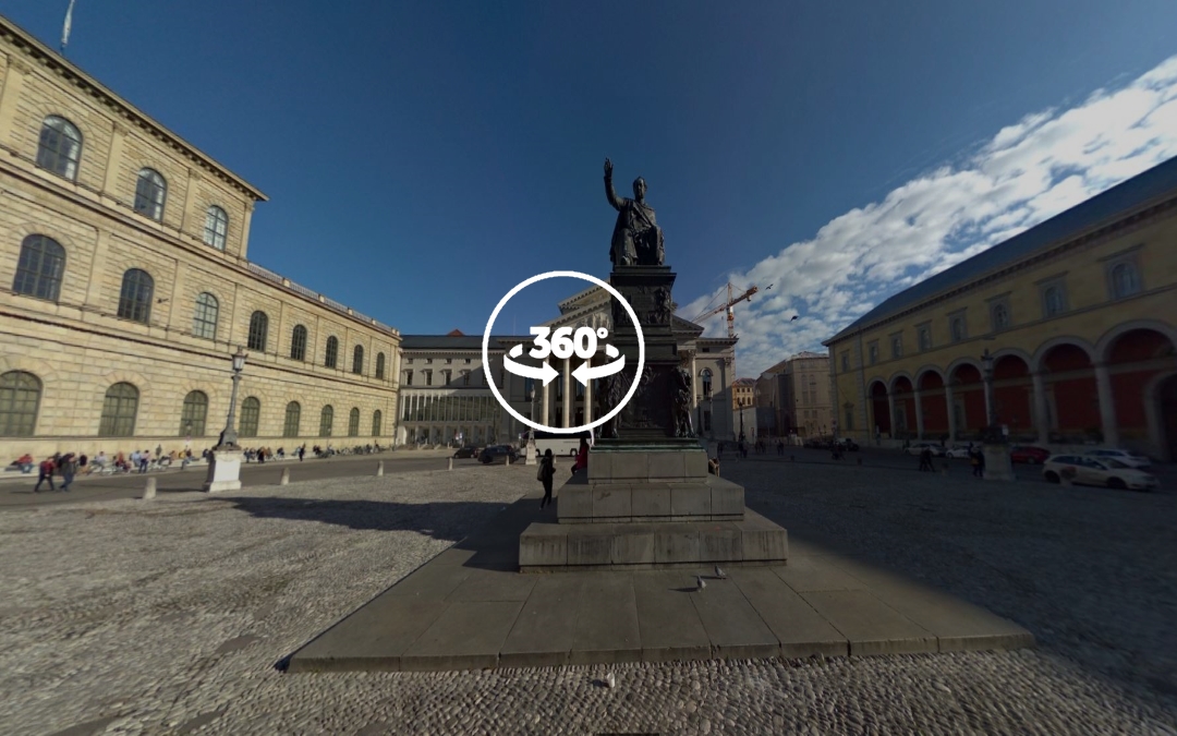 Foto 360 Monumento de Maximiliano I rey de Baviera. VidePan en Múnich