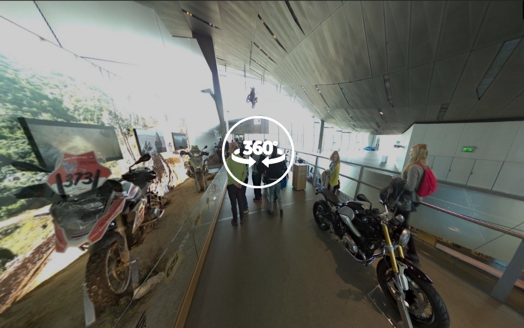 Foto 360 Motos en el BMW Welt. VidePan en Múnich