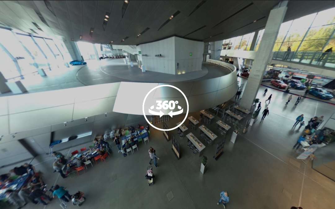 Foto 360 Planta superior del BMW Welt. VidePan en Múnich