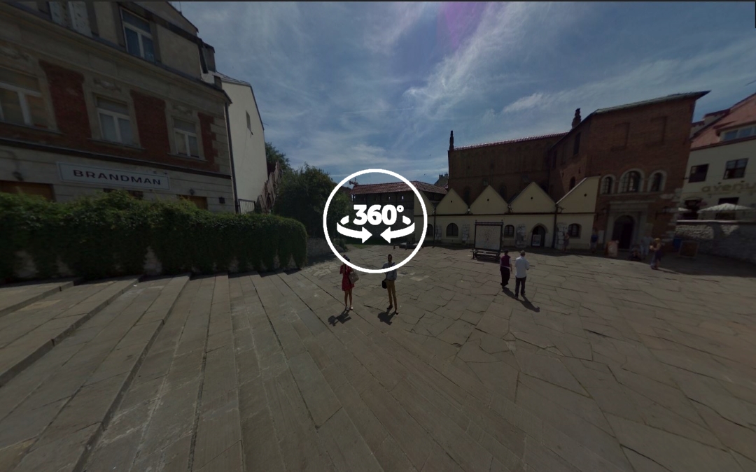Foto 360 Plaza Judía de Cracovia. VidePan en Polonia