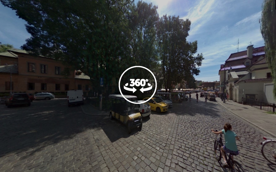 Foto 360 Plaza de la calle Szeroka de Cracovia. VidePan en Polonia
