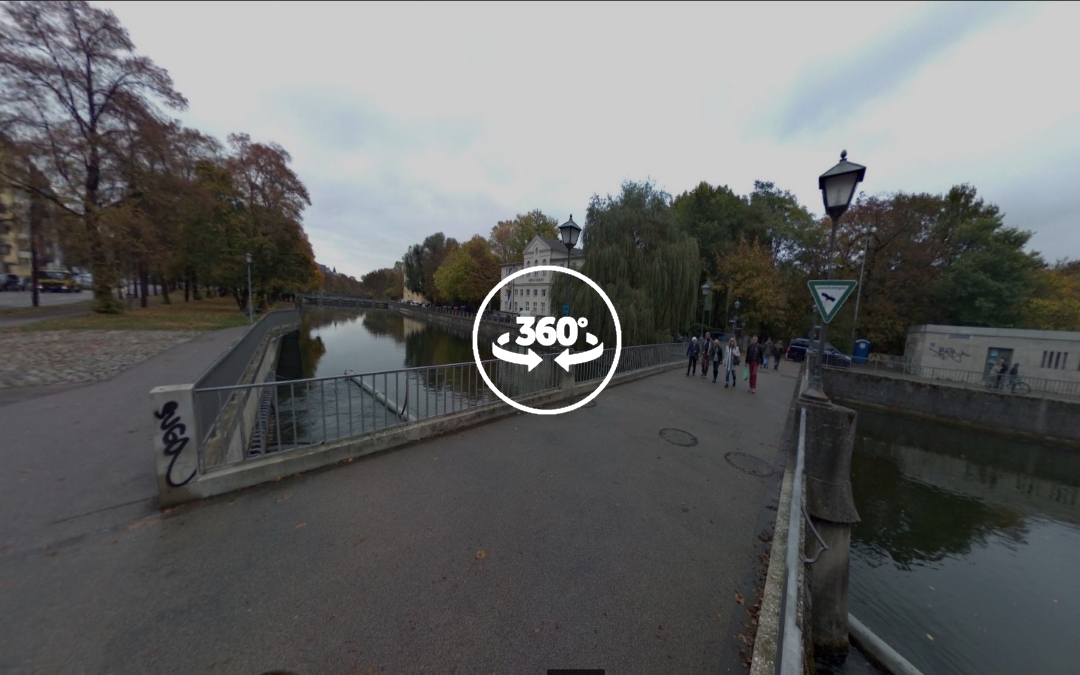 Foto 360 Praterwehrbrücke de Múnich. VidePan en Múnich