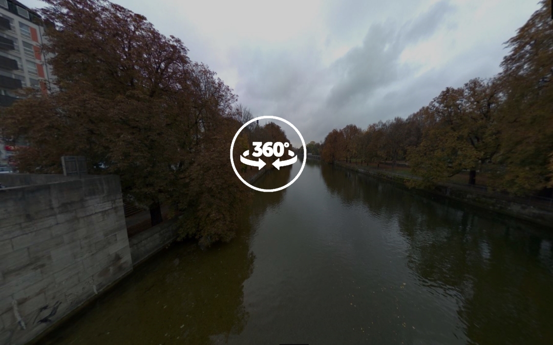 Foto 360 Río Isar de Múnich. VidePan en Múnich