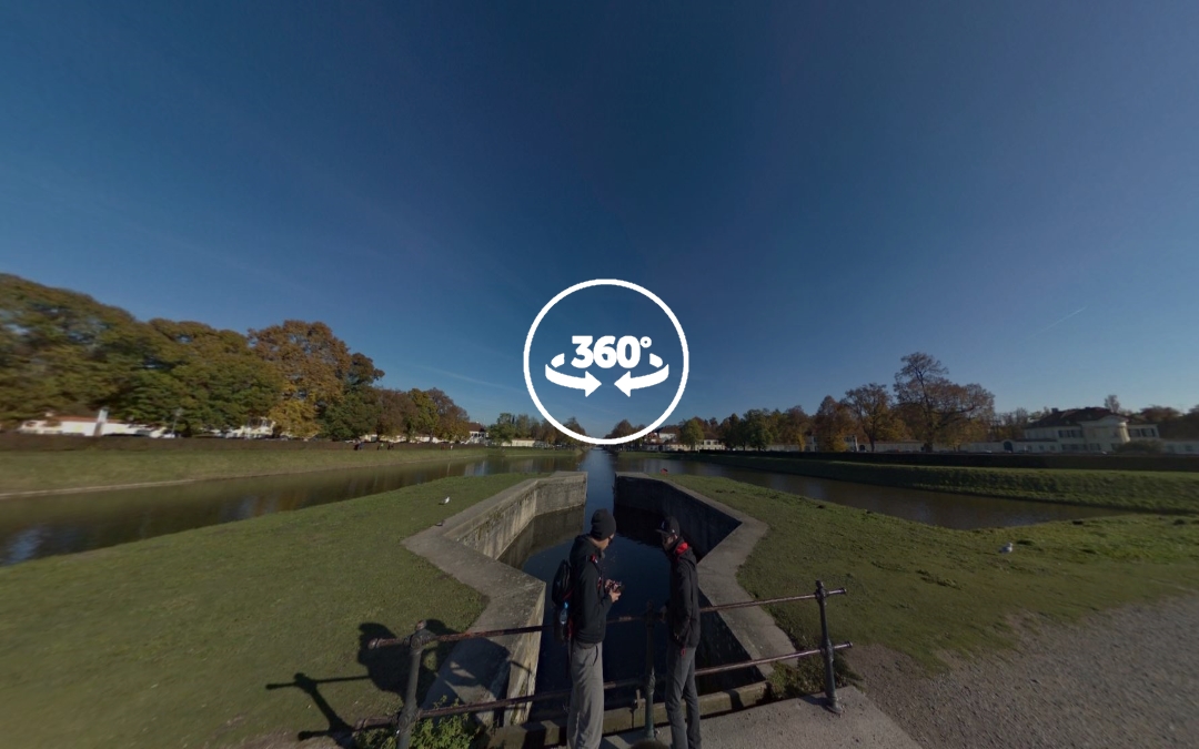 Foto 360 Esclusas del lago del Palacio de Nymphenburg. VidePan en Múnich