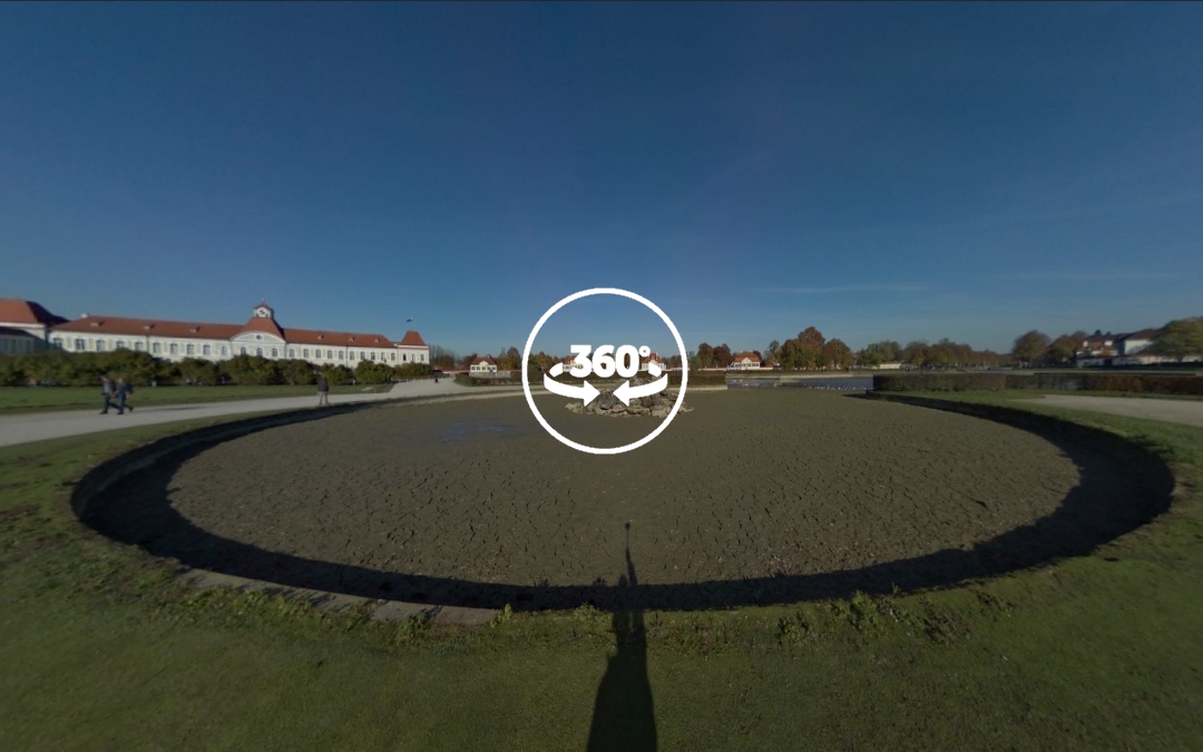 Foto 360 Fuente principal del Palacio de Nymphenburg. VidePan en Múnich