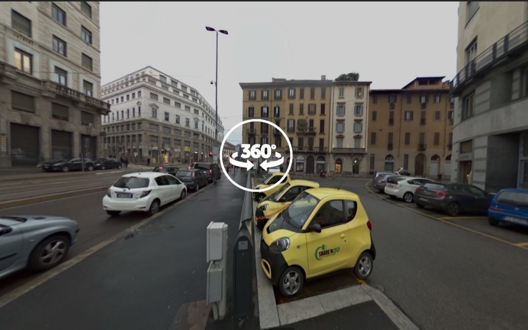 Foto 360 Coches de Share’ngo en Milan. VidePan en Milán