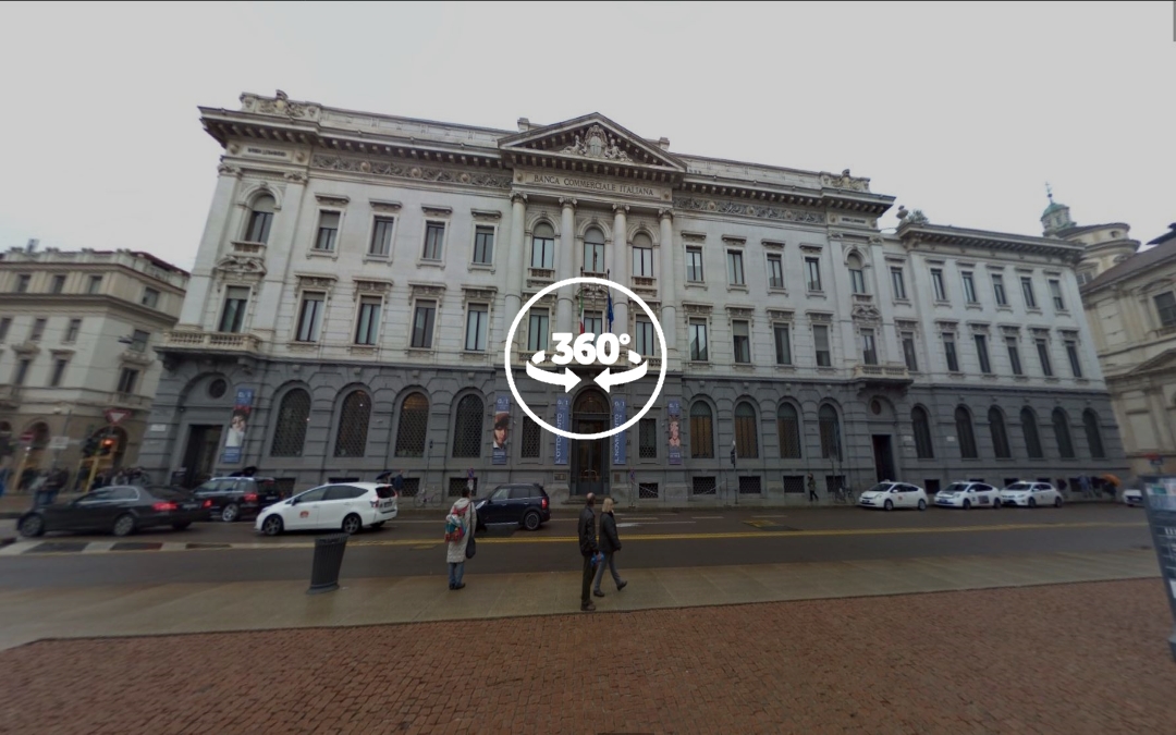 Foto 360 Edificio de la Banca Commerciale Italiana. VidePan en Milán