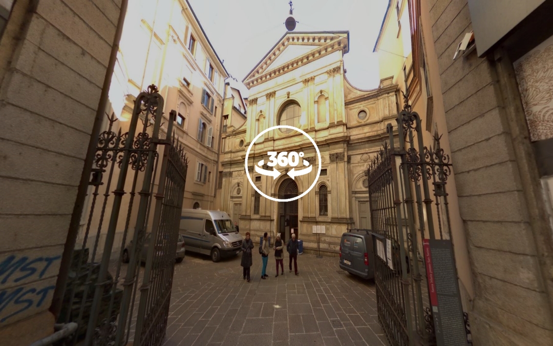 Foto 360 Entrada a la Basilica di Santa Maria presso San Satiro. VidePan en Milán