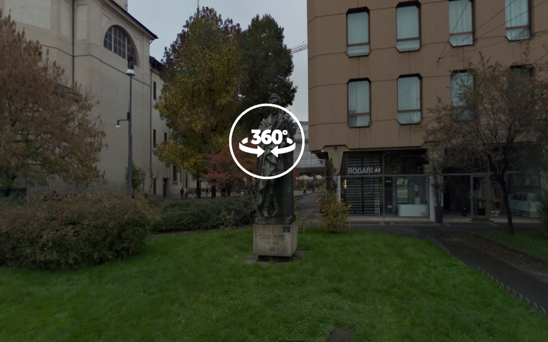 Foto 360 Estatua de Carlo Porta. VidePan en Milán