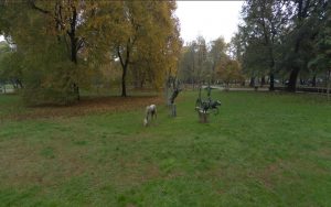 Estatuas en los Jardines Públicos Indro Montanelli