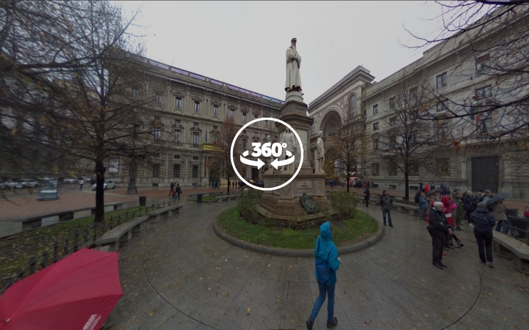 Foto 360 Monumento a Leonardo da Vinci. VidePan en Milán